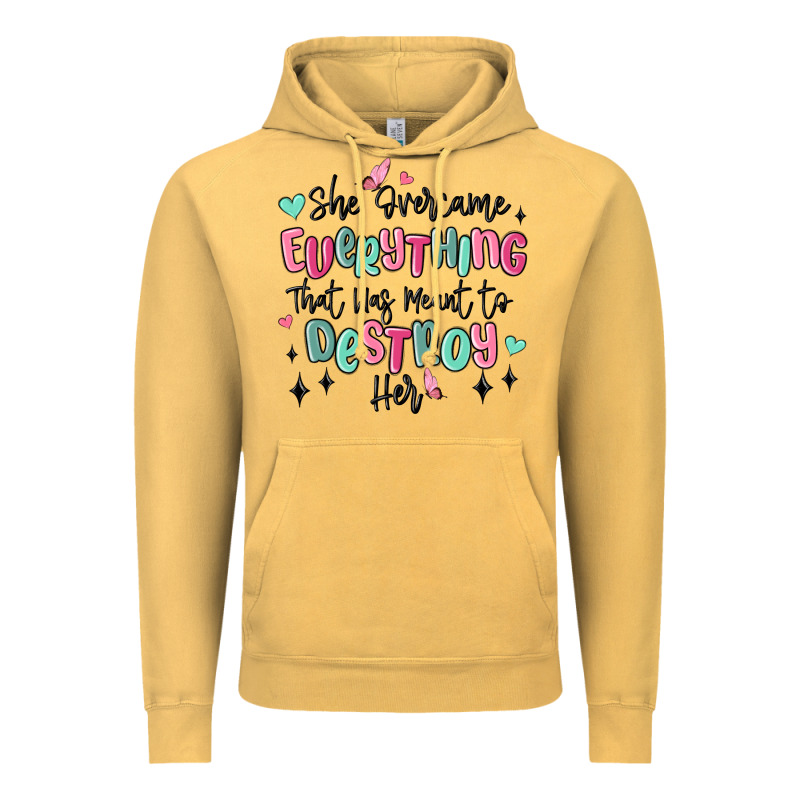 She Overcame Everything That Was Meant To Destroy Vintage Hoodie by MaliasSmallBusiness | Teevron