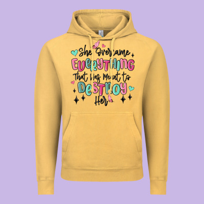 She Overcame Everything That Was Meant To Destroy Vintage Hoodie Designed By Maliassmallbusiness