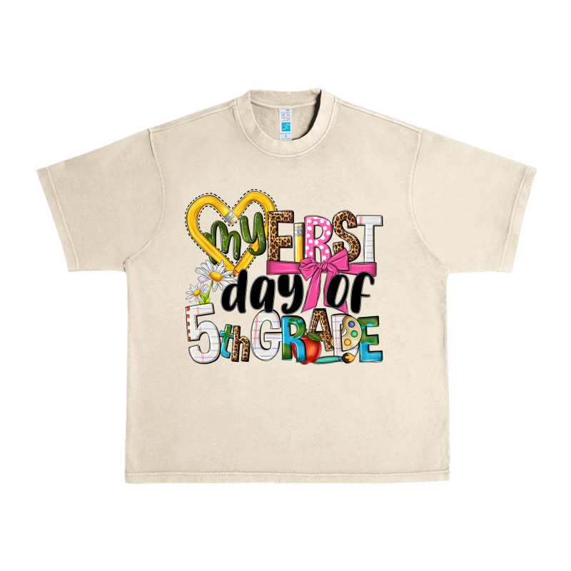 My First Day Of 5th Grade Urban Heavy Tee by NancyCooperArtShop | Teevron