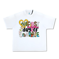 White my first day of 5th grade Urban Heavy Tee - NancyCooperArtShop