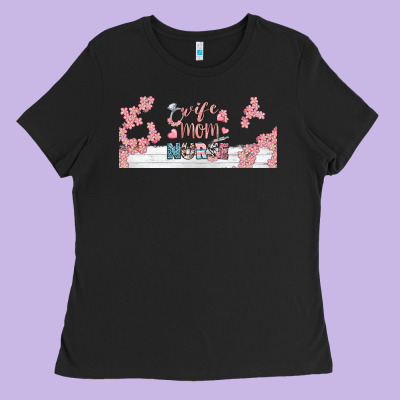 Wife Mom Nurse Libbey Glass Ladies Tee Designed By Bundleandbundleshop
