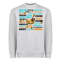Heather Grey chicken typography Heavyweight Sweatshirt - Artiststas