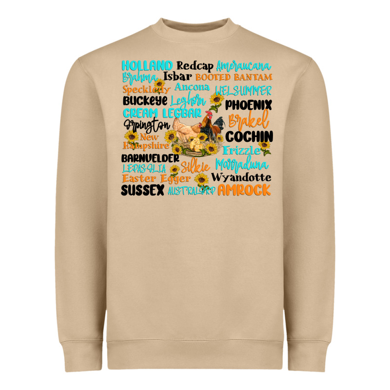 Chicken Typography Heavyweight Sweatshirt by Artiststas | Teevron