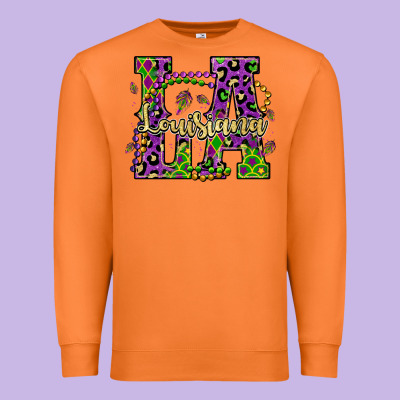 Louisiana Mardi Gras Premium Sweatshirt Designed By Oliviacreatesart