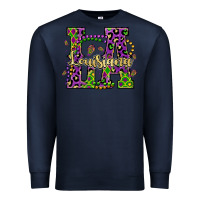 Navy louisiana mardi gras Premium Sweatshirt - OliviaCreatesArt