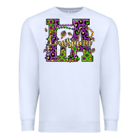 White louisiana mardi gras Premium Sweatshirt - OliviaCreatesArt