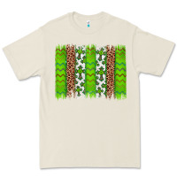 Bone Western St. Patrick's Shamrock Cross Leopard Brushstroke Premium Tee - Artiststas