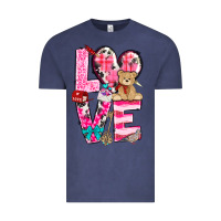 Vintage Denim love valentines day Vintage Tee - NancyCooperArtShop