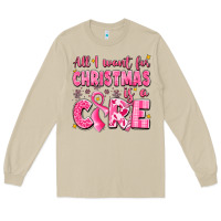 Mushroom all i want for christmas is a cure breast cancer Long Sleeve Tee - LillyAllenDesigns