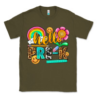 Army Green hello pre k Classic Tee - NancyCooperArtShop