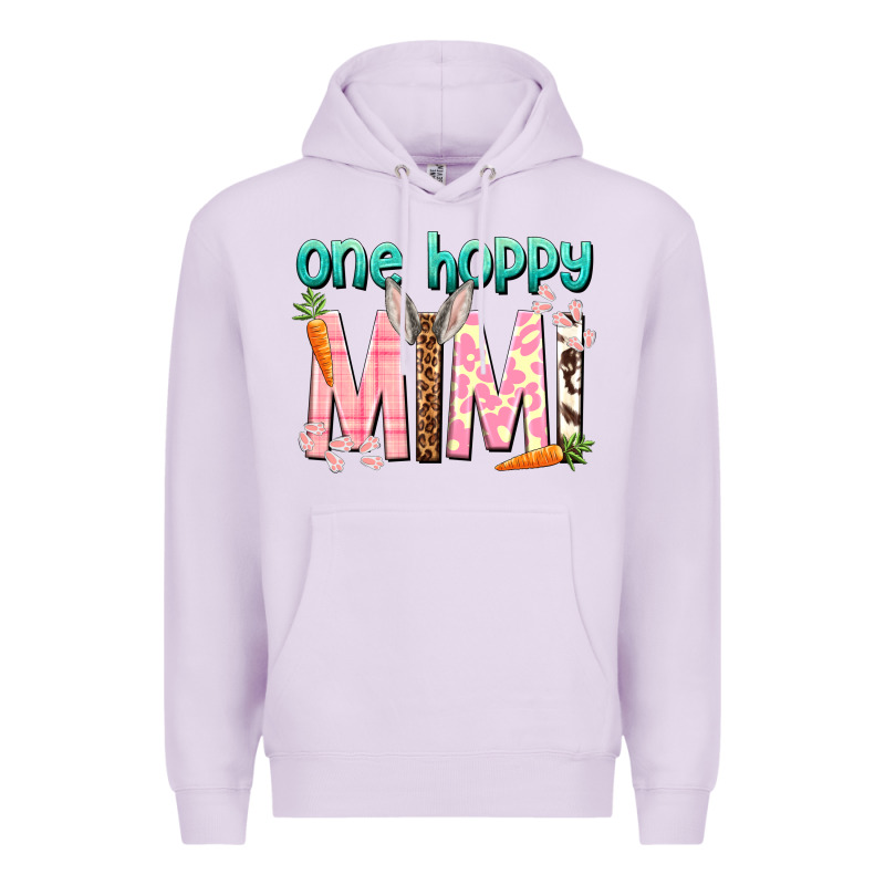 One Hoppy Mimi Easter Day Premium Hoodie by HowdyJamesFarm | Teevron