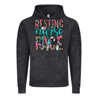 Vintage Black resting nurse face Vintage Hoodie - NancyCooperArtShop