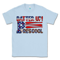 Dusty Blue batter up preschool Classic Tee - JahusDesignShop