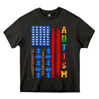 Asphalt autism american flag Heavy Core Tee - AdoDesignShop