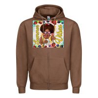 Chestnut summer vibes afro kid Zipper Hoodie - TumblerDesignByShophia