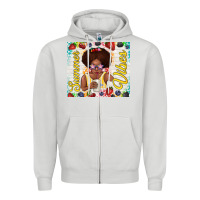 Dove Grey summer vibes afro kid Zipper Hoodie - TumblerDesignByShophia