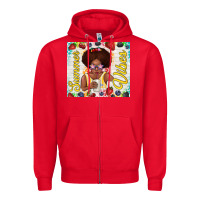 Red summer vibes afro kid Zipper Hoodie - TumblerDesignByShophia