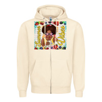 Sandshell summer vibes afro kid Zipper Hoodie - TumblerDesignByShophia