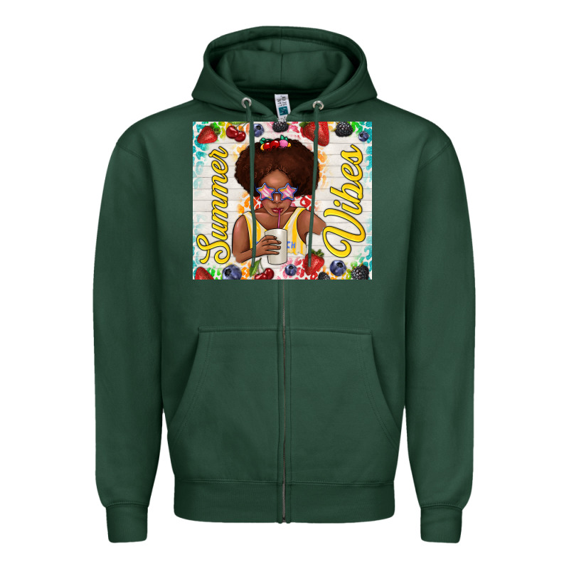 Summer Vibes Afro Kid Zipper Hoodie by TumblerDesignByShophia | Teevron