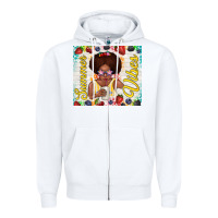 White summer vibes afro kid Zipper Hoodie - TumblerDesignByShophia