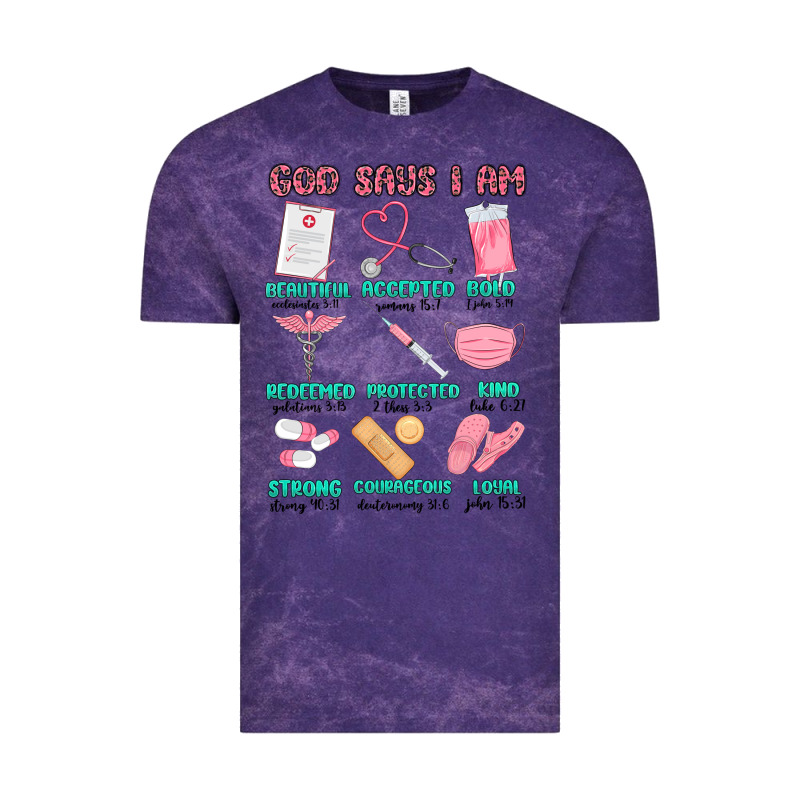 God Says I Am Nurse Vintage Tee by MaliasSmallBusiness | Teevron