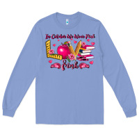 Colony Blue in october we wear pink teacher Long Sleeve Tee - LillyAllenDesigns