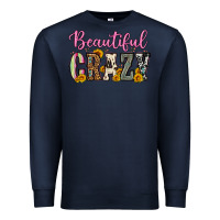 Navy beautiful crazy Premium Sweatshirt - OliviaCreatesArt