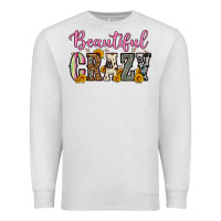 Oatmeal Heather beautiful crazy Premium Sweatshirt - OliviaCreatesArt