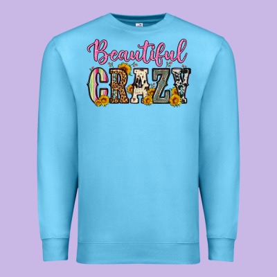 Beautiful Crazy Premium Sweatshirt Designed By Oliviacreatesart