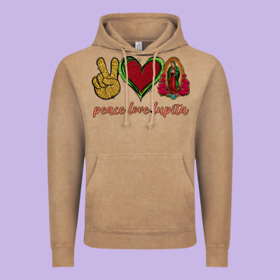 Peace Love Lupita Vintage Hoodie Designed By Jasminsmagicworld