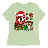 Matcha merry pawmas christmas french bulldog Ladies Tee - Jasminsmagicworld