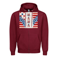 Burgundy mama usa Zipper Hoodie - TumblerDesignByShophia