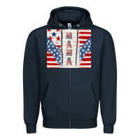 Navy mama usa Zipper Hoodie - TumblerDesignByShophia