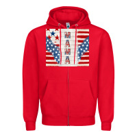 Red mama usa Zipper Hoodie - TumblerDesignByShophia