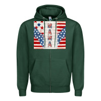 Sports Green mama usa Zipper Hoodie - TumblerDesignByShophia