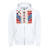 White mama usa Zipper Hoodie - TumblerDesignByShophia
