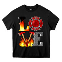 Black firefighter love Heavy Core Tee - Artiststas