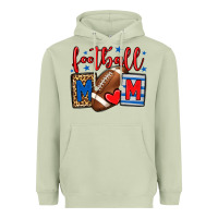 Matcha Football mom red and blue team color mother's day Heavyweight Hoodie - HowdyJamesFarm