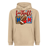 Mushroom Football mom red and blue team color mother's day Heavyweight Hoodie - HowdyJamesFarm