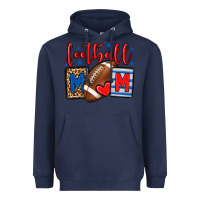 Navy Football mom red and blue team color mother's day Heavyweight Hoodie - HowdyJamesFarm