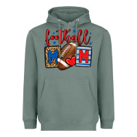 Sage Football mom red and blue team color mother's day Heavyweight Hoodie - HowdyJamesFarm