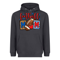 Smoke Football mom red and blue team color mother's day Heavyweight Hoodie - HowdyJamesFarm