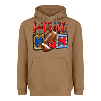 Toasted Coconut Football mom red and blue team color mother's day Heavyweight Hoodie - HowdyJamesFarm
