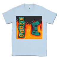Dusty Blue gamer Classic Tee - MaliasSmallBusiness