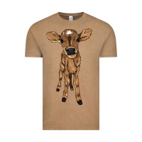Vintage Coffee baby cow Vintage Tee - NancyCooperArtShop