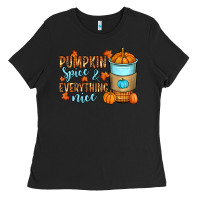 Black Pumpkin spice and everything nice Ladies Tee - RanaPortraitStore