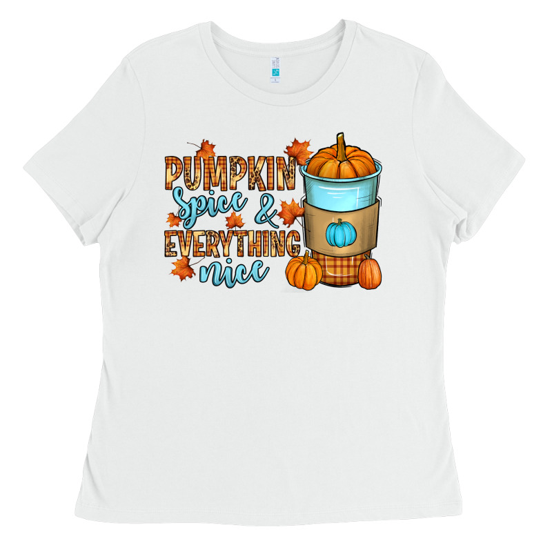 Pumpkin Spice And Everything Nice Ladies Tee by RanaPortraitStore | Teevron