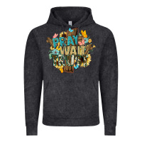 Vintage Black pray wait trust crosses christian Vintage Hoodie - NancyCooperArtShop