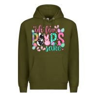 Army Green Oh for peeps sake cowhide Easter Day Premium Hoodie - HowdyJamesFarm
