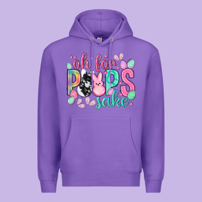 Oh For Peeps Sake Cowhide Easter Day Premium Hoodie Designed By Howdyjamesfarm